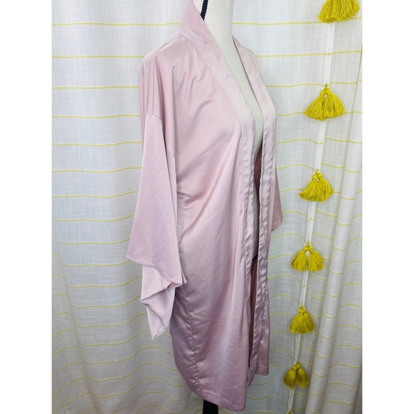 Miss Guided Kimono Robe Cardigan Womens Size 6 Oversized Lounge Wear Luxe Casual - Picture 3 of 11
